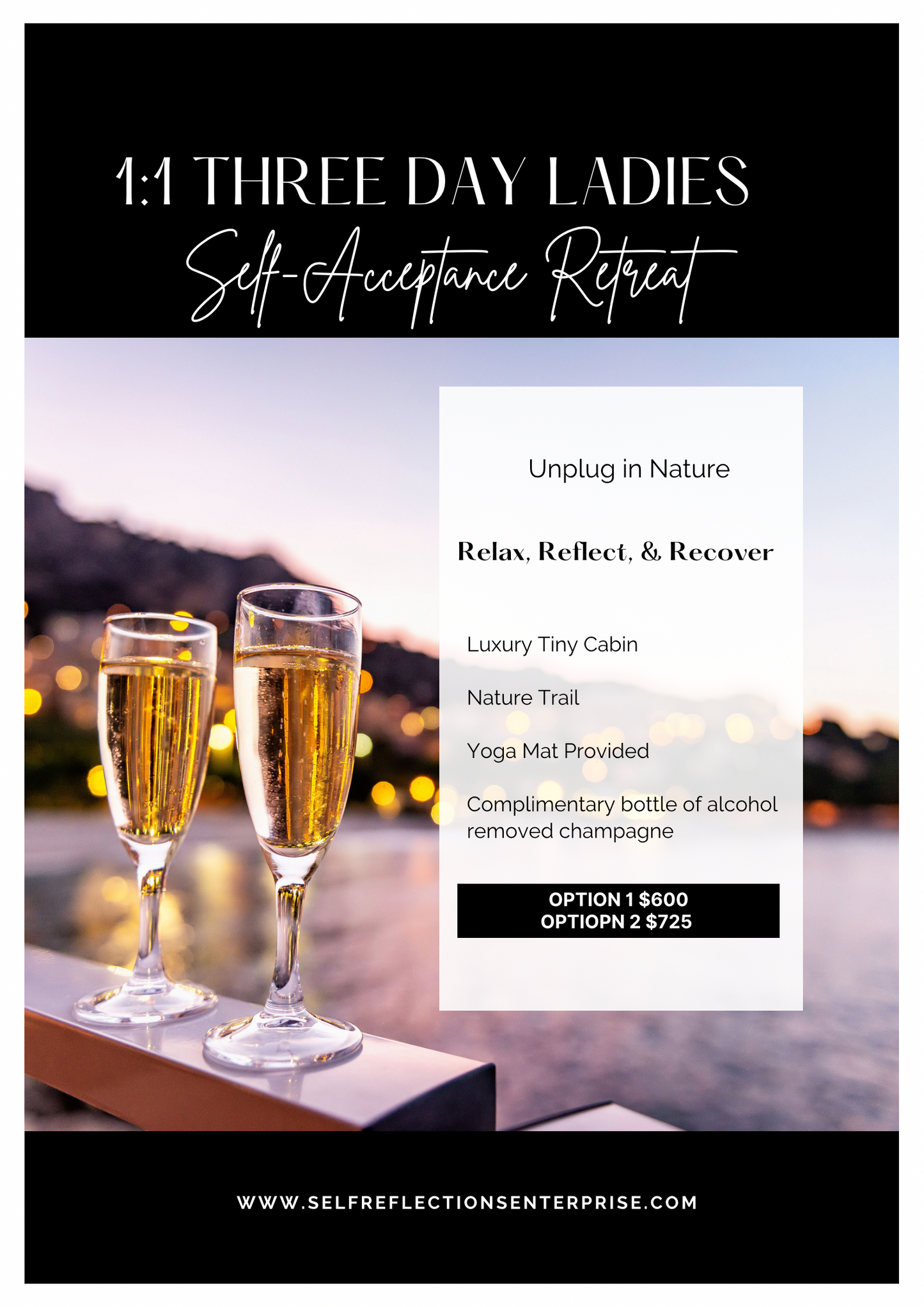 1:1 Ladies Self-Acceptance 3 Day Retreat