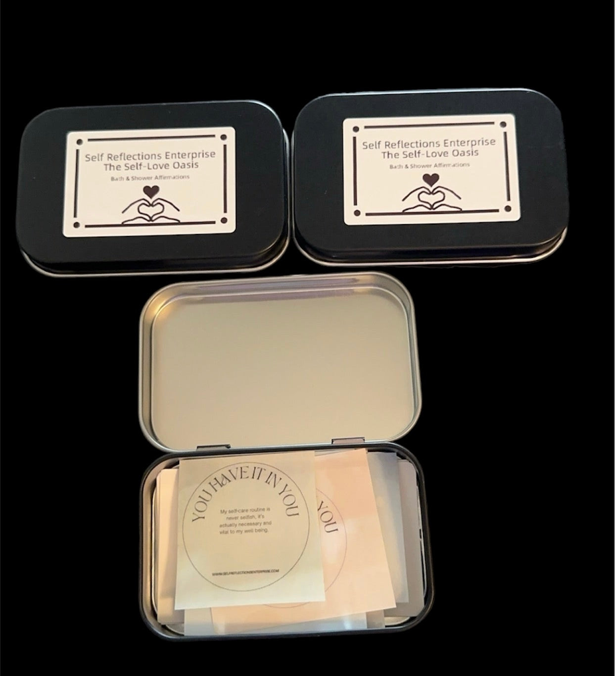 Self-Love Bath & Shower Affirmation Tins